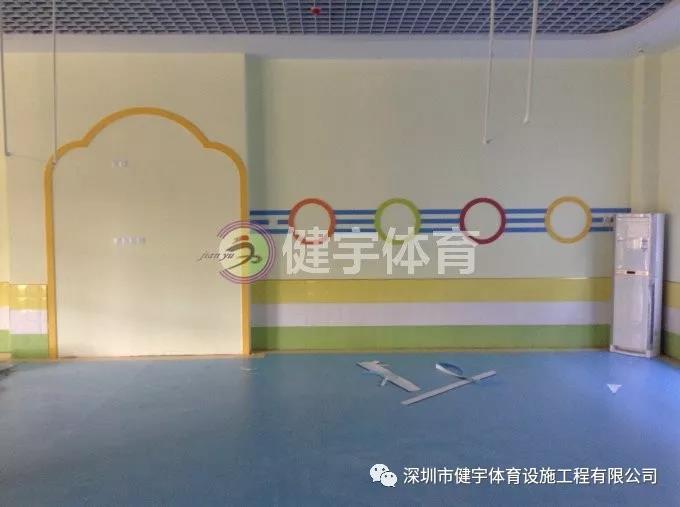 幼兒園地膠鋪設施工_案例工程_陽江市明智幼兒園PVC地膠板施工